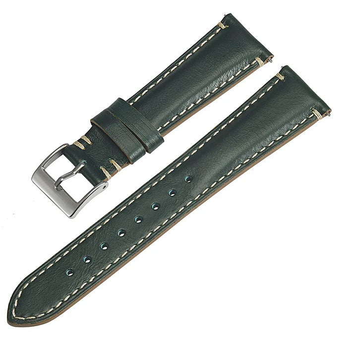 Vintage Double Stitched Calf Leather Strap 20 / 22