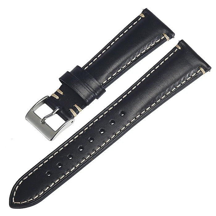 Vintage Double Stitched Calf Leather Strap 20 / 22