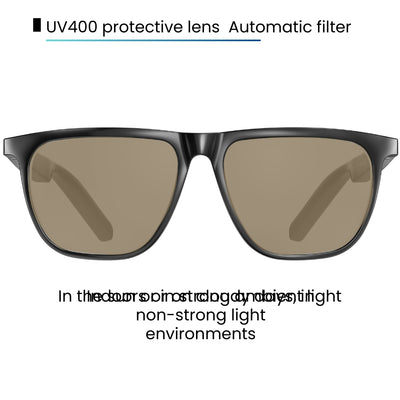 Coxsmart CS300 Smart Glasses: Stylish UV-Adaptive Lens, Bluetooth Music & Voice Control, Anti-Blue Light, Fitness Tracker with App Sync