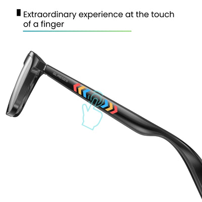 Coxsmart CS300 Smart Glasses: Stylish UV-Adaptive Lens, Bluetooth Music & Voice Control, Anti-Blue Light, Fitness Tracker with App Sync