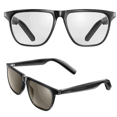 Coxsmart CS300 Smart Glasses: Stylish UV-Adaptive Lens, Bluetooth Music & Voice Control, Anti-Blue Light, Fitness Tracker with App Sync