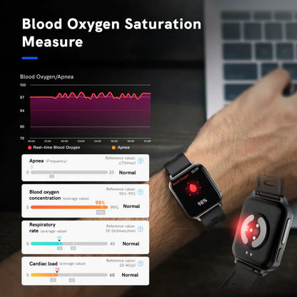 Coxsmart RIG With Blood Oxygen Sleep Monitoring Health Sports SmartWatch - coxsmart # Smartwatch